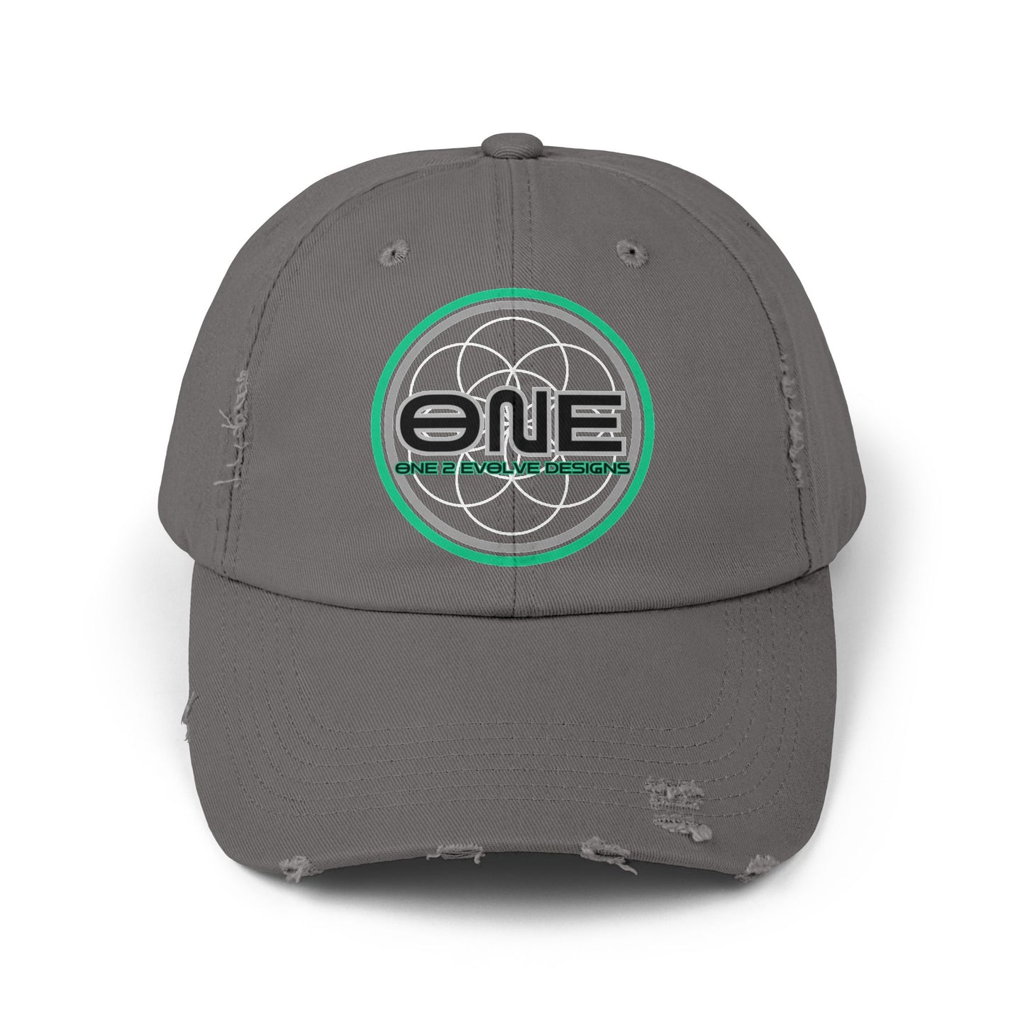 UPDATED DESIGN "O2E Branded" Distressed Hat