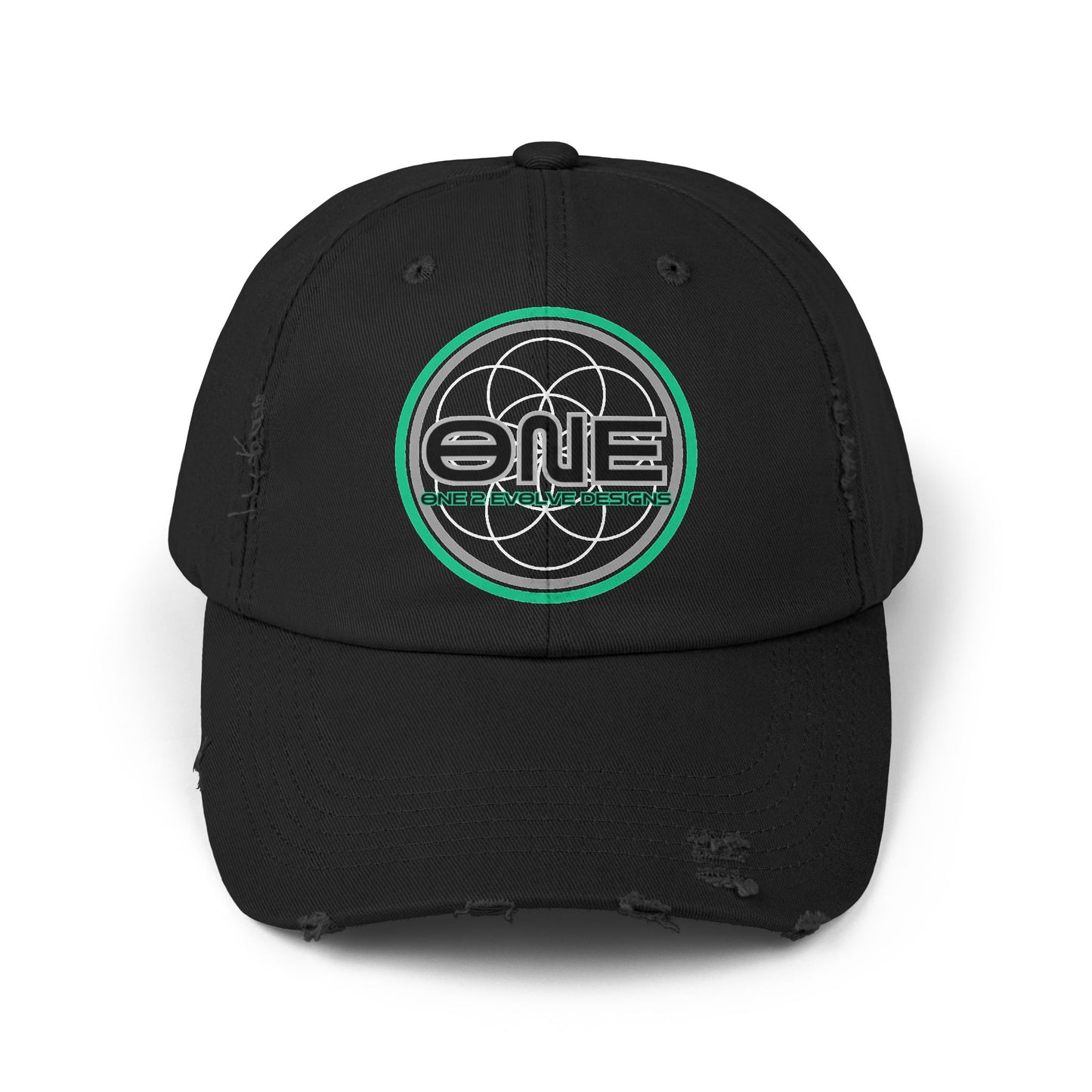 UPDATED DESIGN "O2E Branded" Distressed Hat