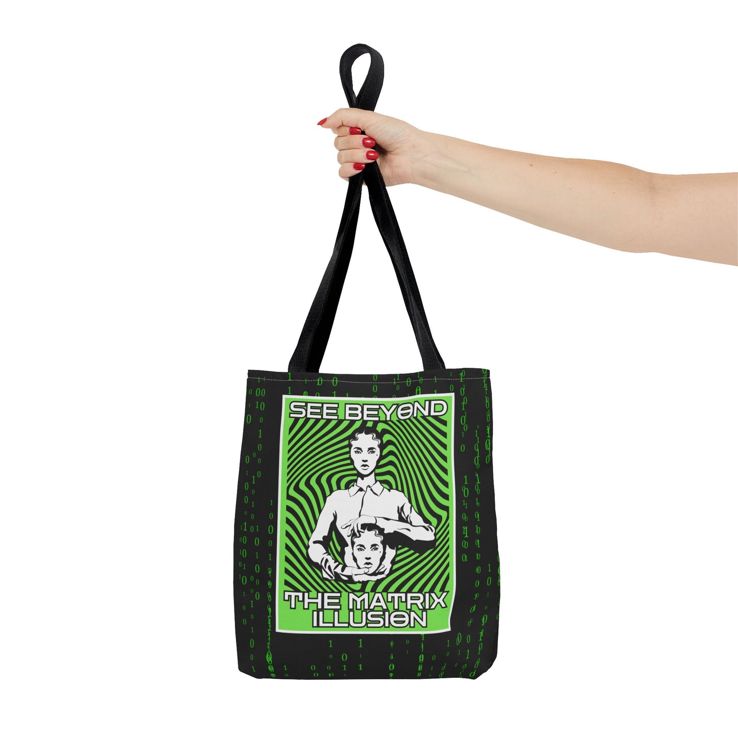 "See Beyond The Matrix Illusion" Tote Bag